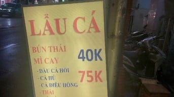 Cần sang quán Lẩu cá cùng đồ dùng 12 triệu