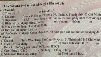 Bán nhà Trần Văn Đang, Quận 3, 70m2, 5PN, sát mặt tiền, chỉ 5 tỷ 100