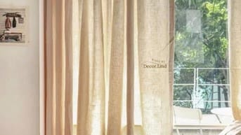 Rèm linen tưng xước muối tiêu, beige sáng