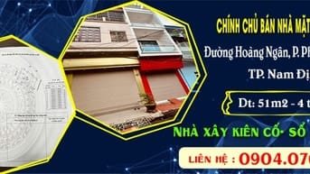 Chính chủ cần bán nhà mặt tiền tại Nam Định