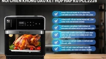 Nồi chiên không dầu kết hợp hấp Kuchen KU 2228 - Tiêu chuẩn Châu Âu