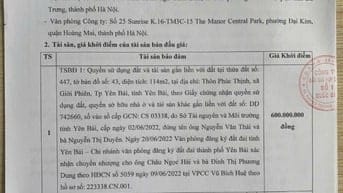 CÔNG TY ĐẤU GIÁ HỢP DANH SỐ 1 QUỐC GIA THÔNG BÁO BÁN ĐÂU GIÁ TÀI SẢN 