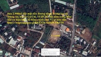 Bán đất mặt tiền đường nhựa Trung An, xã Trung An, H.Củ Chi, TP.HCM