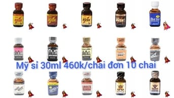 Giá sỉ popper 30ml Mỹ chính hãng  460k/chai đơn 10 chai