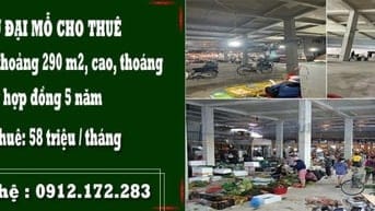 CHỢ ĐẠI MỖ CHO THUÊ DIỆN TÍCH KHOẢNG 290M2, CAO, THOÁNG, GIÁ HỢP LÝ