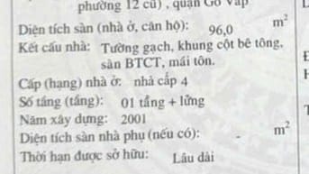 Nhà HXH 8/2 Đs60 Phạm Văn Chiêu 4x16 trệt lầu 96m2 giá 5.5 tỷ