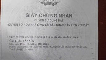 Bán nhà hẻm cách đường Đào Cử 15m, thị trấn Cần Thạnh Giá 1.63 tỷ