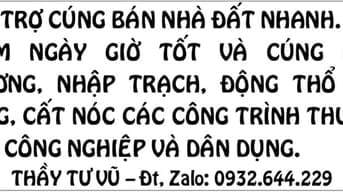 Hỗ trợ Cúng bán NHÀ ĐẤT nhanh 