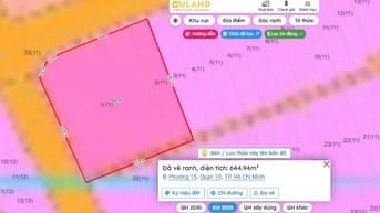 THỬA ĐẤT LỚN 648m2 - KHU CƯ XÁ BẮC HẢI QUẬN 10. GIÁ 135 TỶ