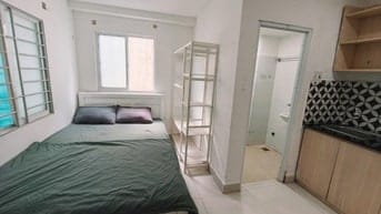 Phòng 16m2-4,5tr, cửa sổ, kệ bếp, full nội thất, thang máy, 24/24 