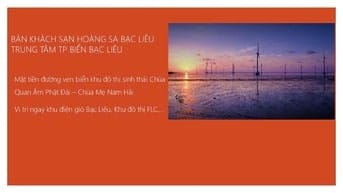 CẦN BÁN KHÁCH SẠN TẠI THÀNH PHỐ BẠC LIÊU: 2 SAO 65 PHÒNG TIÊU CHUẨN