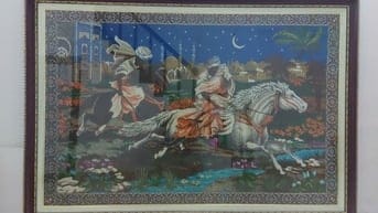 Tranh thảm kiểu dáng châu âu, khung kính đẹp