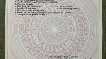 Bán gấp lắm 2 lô liền nhau dt 5.5*19m và 8*19m. Thới Tam Thôn hocmon 