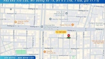 Bán nhà khu Tên Lửa MT đường Số 7A, 6 x 23m, 3 tấm, 15.5 tỷ (Tín Hưng)