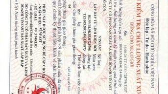 Mất giấy tờ phiếu kiểm tra chất lượng (COC)