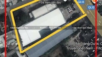 CHO THUÊ MẶT BẰNG QUỐC LỘ 13 THUẬN AN BÌNH DƯƠNG 9600M2