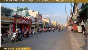 Bán nhà MT Hậu Giang, DT 4 x 28m, 3 tấm, 17.8 tỷ (Tín Hưng).