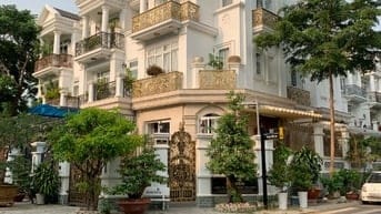 Biệt thự góc cityland garden hills, dt 8x20m, Hầm + 4 tầng