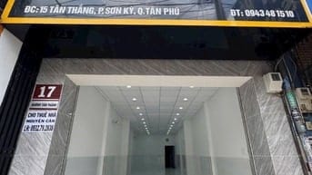CHO THUÊ NHÀ MẶT TIỀN ĐƯỜNG TÂN THẮNG , NGAY AEON TÂN PHÚ 