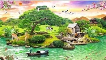 Tranh gạch 3d - gạch tranh 3d - CXV44