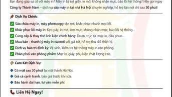 DỊCH VỤ ĐỔ MỰC, SỬA MÁY IN TẠI NHÀ HÀ NỘI - NHANH CHÓNG, GIÁ RẺ, UY TÍ