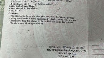 Bán lô đất 496/67 Dương Quảng Hàm P6 - Gò Vấp