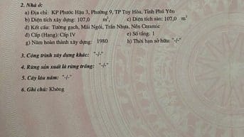 Nhà đất Phước Hậu, Tuy Hòa, Phú Yên