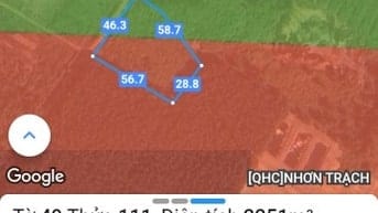 Bán 2251m2 đất lúa xã Vĩnh Thanh.Nhơn Trạch.1 tỷ 6