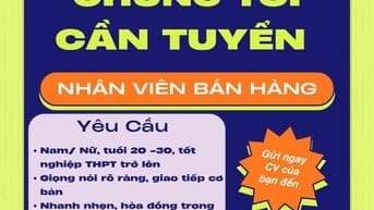 Nhân Viên Bán Hàng Mỹ Phẩm - Không Yêu Cầu Kinh Nghiệm 