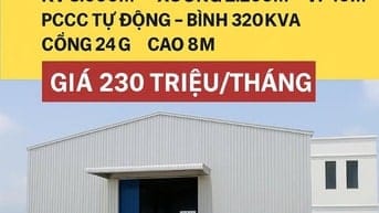 Cho thuê kho xưởng Trần Văn Giàu, Bình Tân,KV: 3.500m2,xưởng : 2.200m2