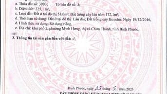 Cách KCN Minh Hưng 300m vị trí quá đẹp để ở hoặc đầu tư