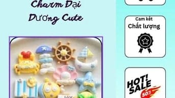 Charm đại dương xanh trang trí ốp