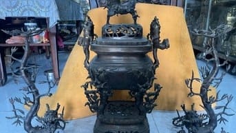 Bộ Lư Trúc cũ cao 67 nặng 23kg