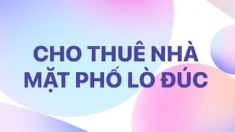 CHO THUÊ NHÀ MẶT PHỐ LÒ ĐÚC, VỈA HÈ RỘNG