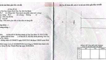 Đất đẹp Bình Tân – 86m² – Giá chỉ 1,25 tỷ – xây nhà cho thuê hợp lý