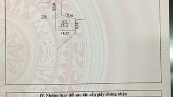 Xã Phúc Trìu - Thái Nguyên, dt 271,4m2 full thổ cư mặt tiền 4,5m.