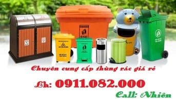 Thùng rác giá rẻ tại vĩnh long- Thùng rác 120l 240l 660l mới 100%- 091