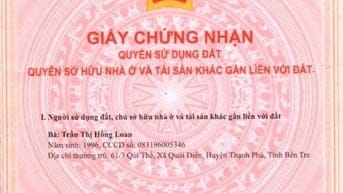 ĐẤT THỔ CƯ, MT ĐƯỜNG ĐÁ MI 6M TẠI THỊ TRẤN HẬU NGHĨA, ĐỨC HÒA, LONG AN