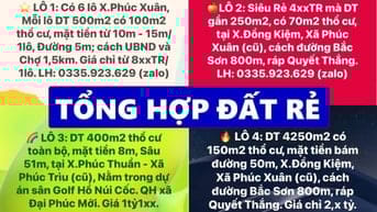 Tổng hợp đất chính chủ giá rẻ tại Phúc Xuân - Phúc Trìu, Thái Nguyên