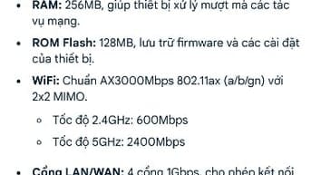 Modem wifi 6 zte e2623 gigabit