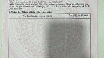 ĐẤT THỔ CƯ ĐƯỜNG THẠNH XUÂN 38, QUẬN 12