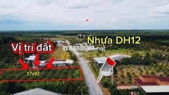 1500m2 đường nhựa. Gần KCN Phước Đông.  80tr (1m)