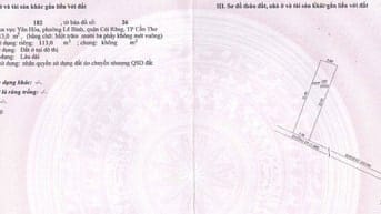 Bán 113m2 ODT tại khu vực Yên Hòa, P.Lê Bình, Q.Cái Răng, TP.Cần Thơ