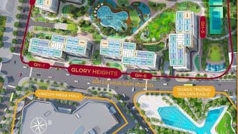 Căn hộ CC tại Glory Heights, 3,8 tỷ, 70m2, 2PN +, 2WC