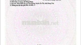 🏡 CHÍNH CHỦ GỬI BÁN LÔ ĐẤT BÌNH XÁ – TIỀN PHONG – ÂN THI – HƯNG YÊN 📌