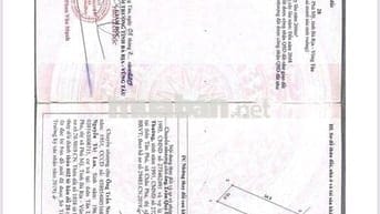 Chính chủ cần tiền bán lỗ đất thổ cư tại châu pha, phú mỹ