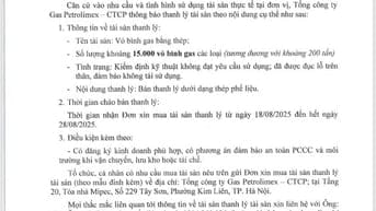 Cần thanh lý tài sản (vỏ bình gas bằng thép)