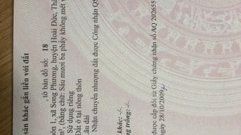 Tôi cần bán mảnh đất 63m thôn 1(trại gần)song phương, hoài đức-sơnđồng