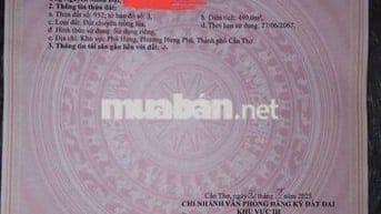 Đất chính chủ 
Vị trí Tuyến lộ hậu kênh Thạnh Đông(nối mù u - bến bạ
)