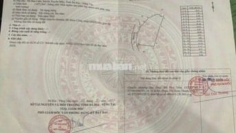 CẦN BÁN LÔ ĐẤT RỘNG ĐẸP, GIÁ TỐT – XÃ BÀU LÂM, HUYỆN XUYÊN MỘC